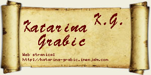 Katarina Grabić vizit kartica